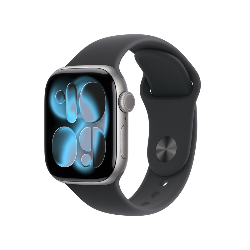 Product Image for Apple Watch Series 11 GPS + Cellular 42mm Space Grey Aluminium Case med Black Sport Band - M/L