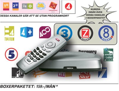 Nokia Mediamaster 112t Digitalbox Och 2 Ars Boxer Abonnemang Tv