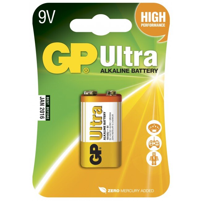 GP Batteri 1604AU-NL1 / 6LF22 Ultra Alkaline (9V)