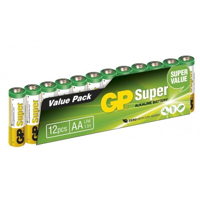 GP Batteri LR6 Super Alkaline 12-Pack (AA)