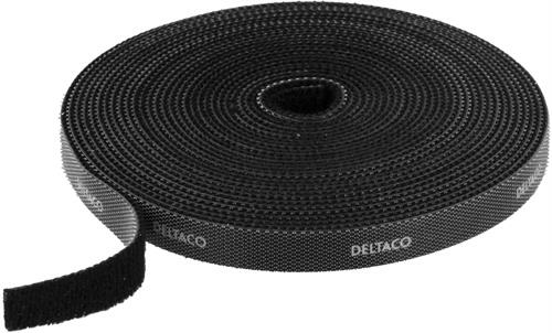 Product Image for Deltaco Kardborreband 10mm bredd - 5m - Svart